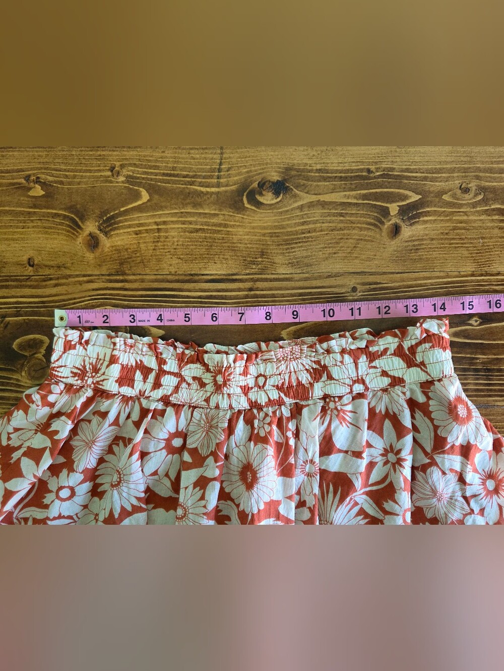 American Eagle NWT Floral Tiered Smocked Mini Skort Medium - Picture 4 of 6